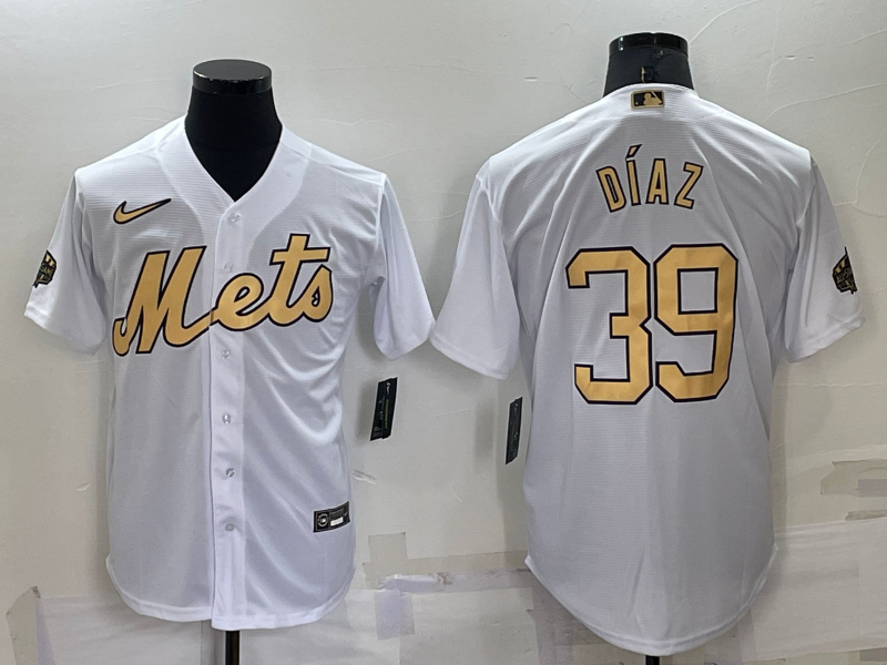 Men's New York Mets Edwin Diaz #39 White Replica Player jersey