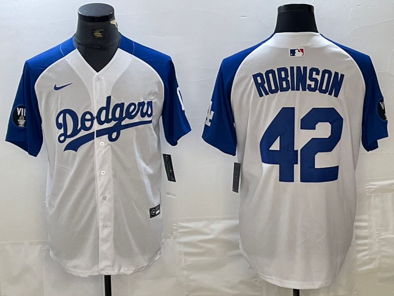 Men's Los Angeles Dodgers Jackie Robinson #42 White Limited jersey