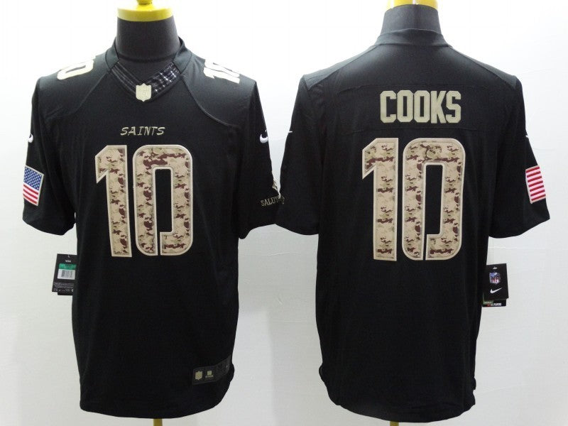 Men's New Orleans Saints Brandin Cooks #10 Black Game Player jersey