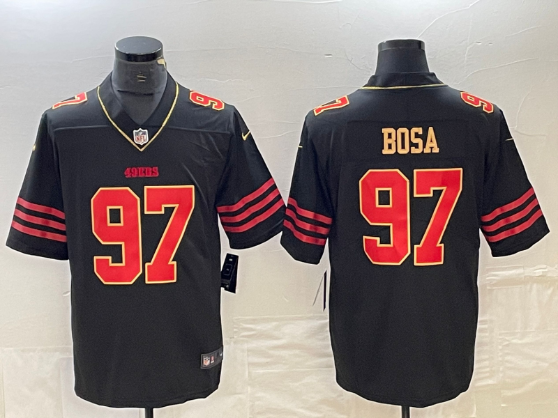 Men's San Francisco 49ers Nick Bosa #97 Black Vapor F.U.S.E. Limited jersey