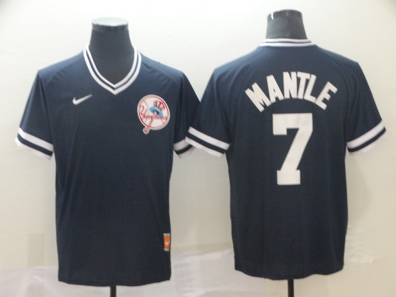 Men's New York Yankees Mickey Mantle #7 Navy Replica Player jersey