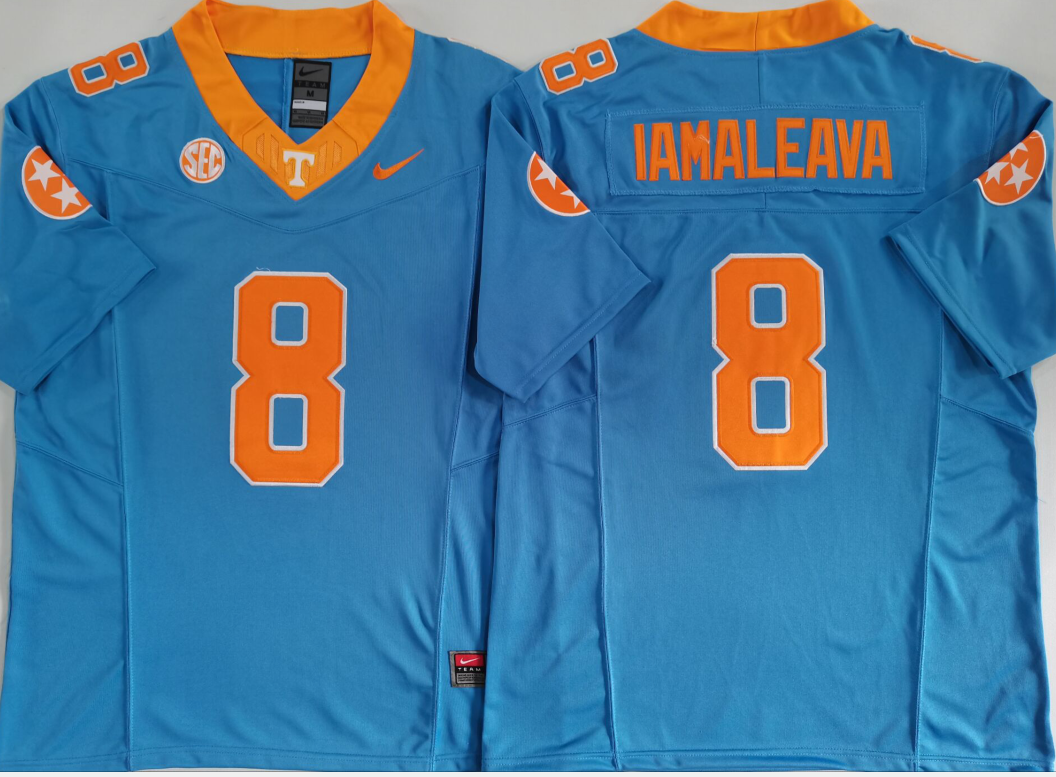 Men's Tennessee Volunteers Nico Iamaleava #8 Blue Game Jersey