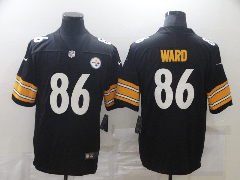 Men's Pittsburgh Steelers Hines Ward #86 Black Game jersey