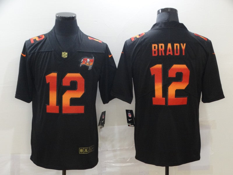 Men's Tampa Bay Buccaneers #12 Tom Brady Black Alternate Game jersey