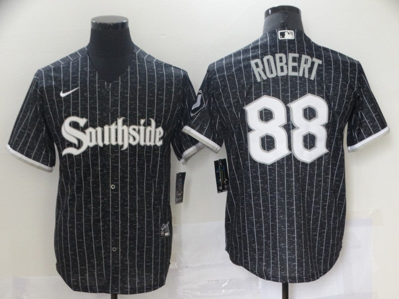 Men's Chicago White Sox Luis Robert #88 Black Stitched jersey
