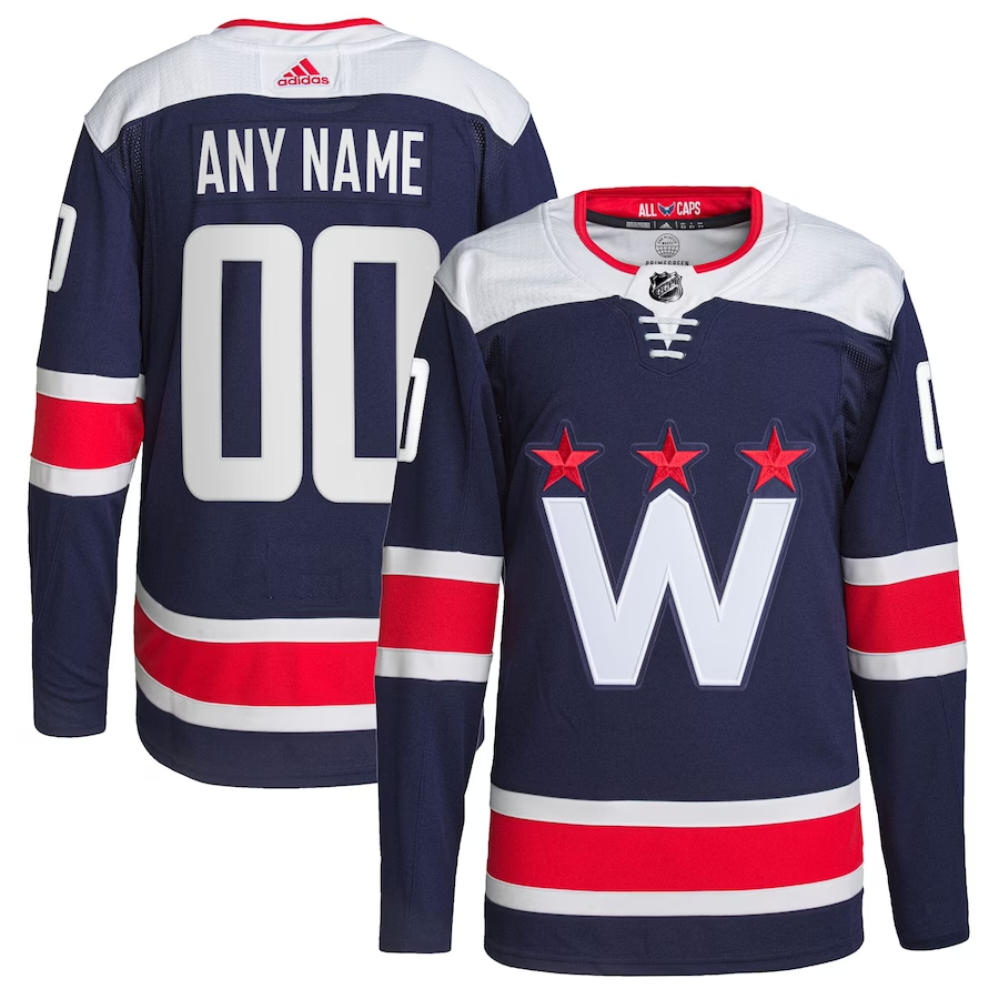 Men's Washington Capitals Navy Alternate Authentic Pro Custom jersey
