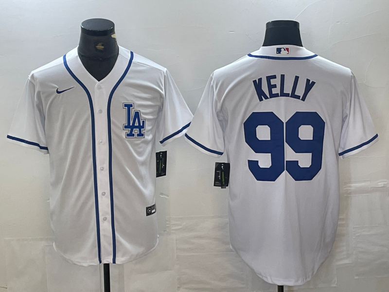Men's Los Angeles Dodgers Joe Kelly #99 White Limited Player jersey