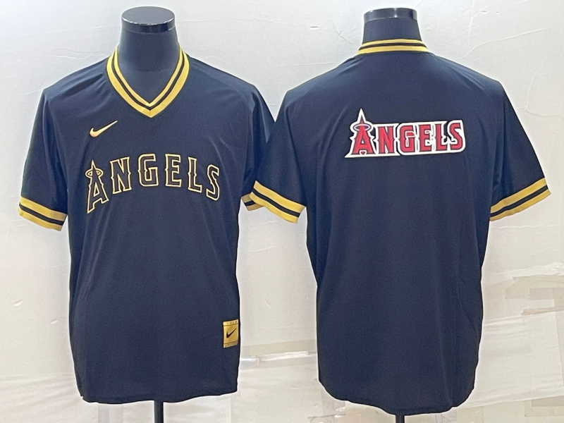 Men's Los Angeles Angels Black Alternate Replica Player jersey