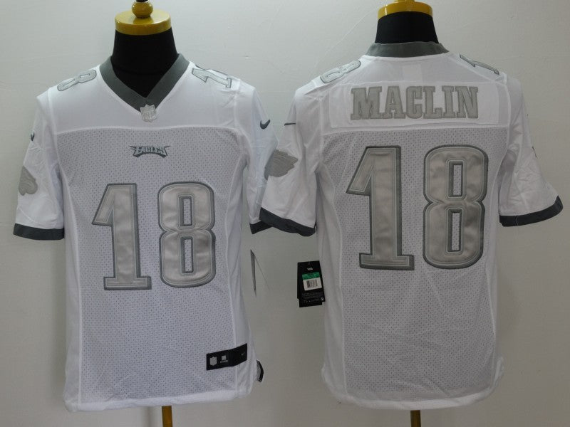 Men's Philadelphia Eagles Jeremy Maclin #18 White Game jersey