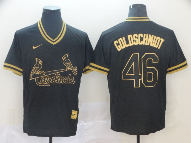 Men's St. Louis Cardinals Paul Goldschmidt #46 Black Replica Baseball jersey