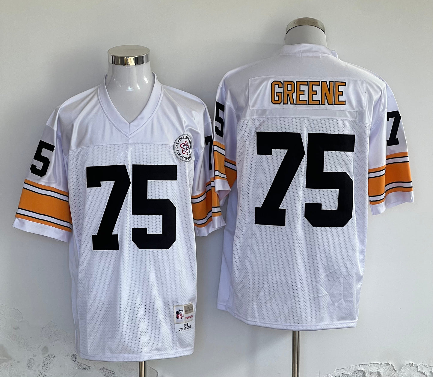 Men's Pittsburgh Steelers Joe Greene Mitchell & Ness White Legacy Replica jersey