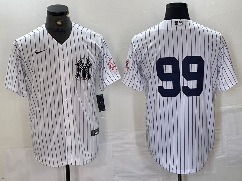 Men's New York Yankees Aaron Judge #99 White Limited Name jersey
