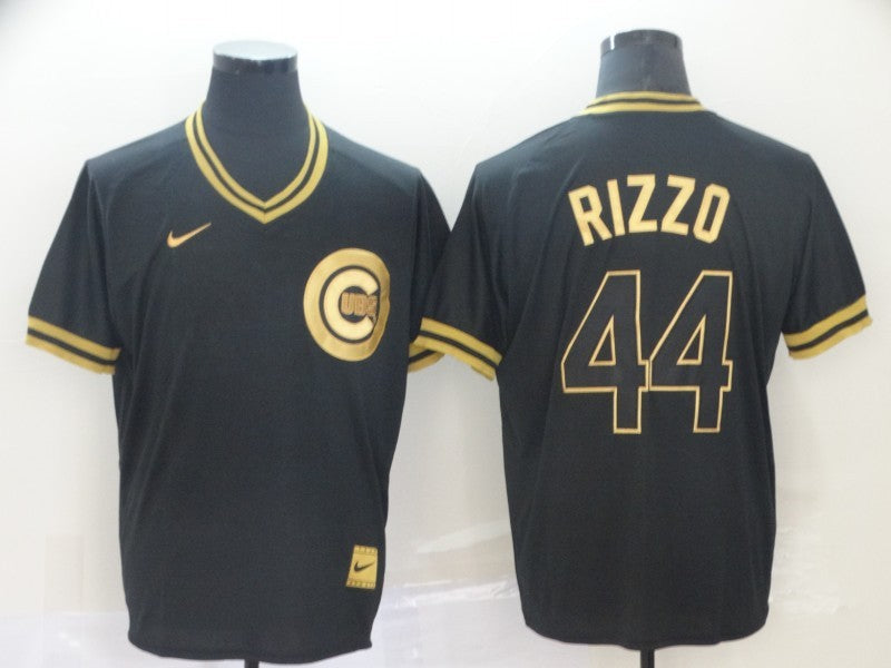 Men's Chicago Cubs Anthony Rizzo #44 Black Stitched jersey