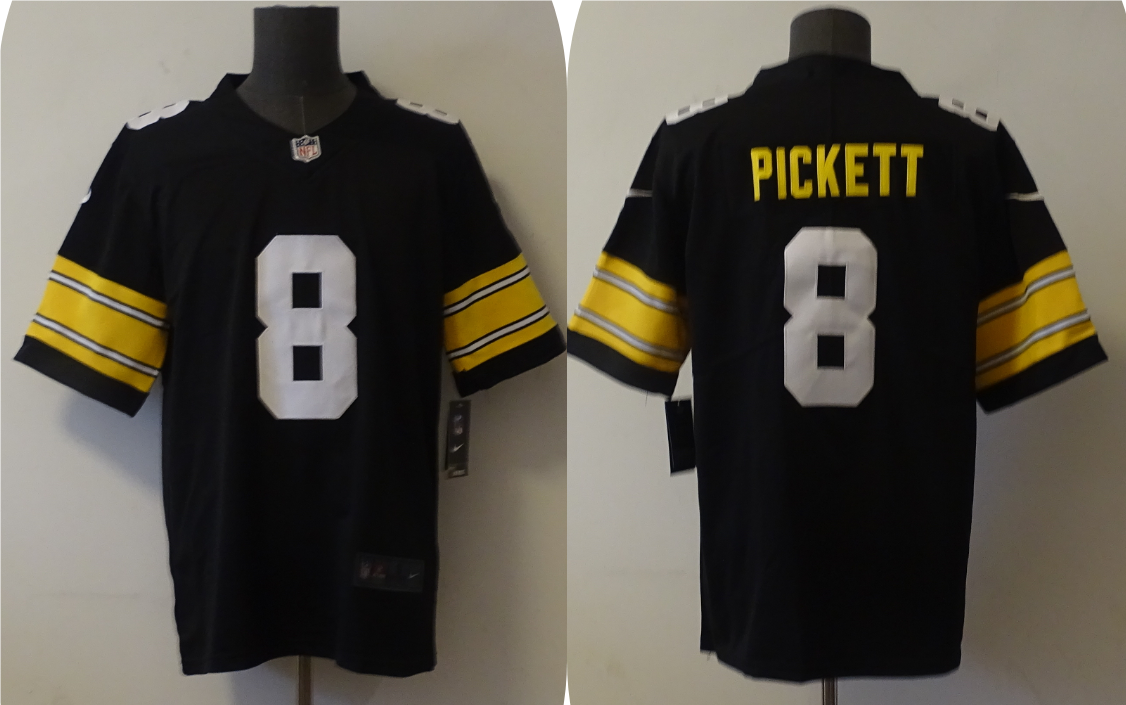 Men's Pittsburgh Steelers Kenny Pickett #8 Black Player Game jersey