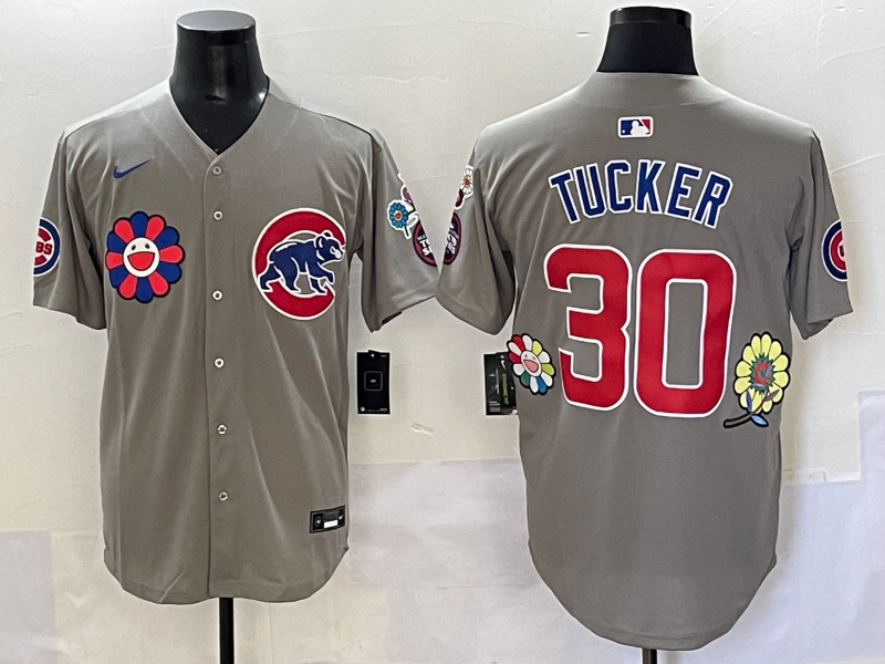 Men's Chicago Cubs Kyle Tucker #30 Gray Limited Player Jersey