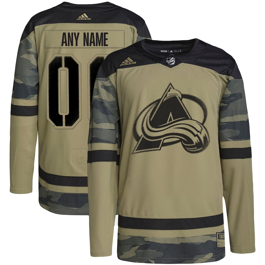 Men's Colorado Avalanche Camo Military Appreciation Team Authentic Custom Practice jersey