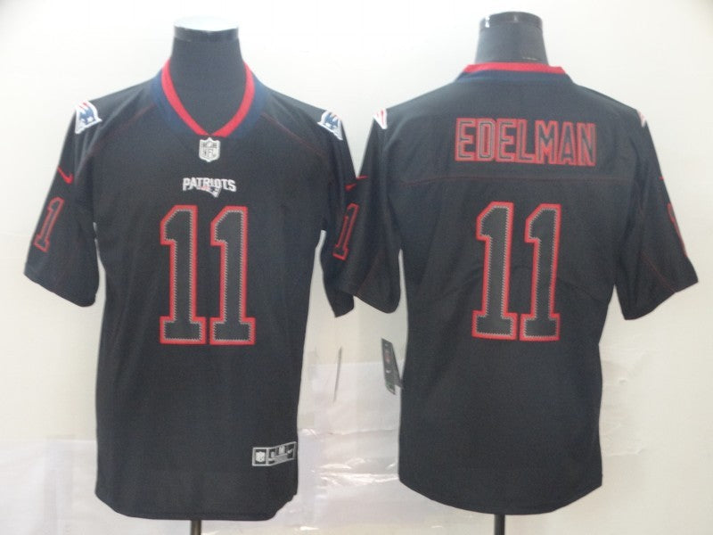 Men's New England Patriots Julian Edelman #11 Black Game jersey