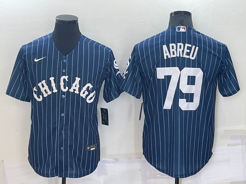 Men's Chicago White Sox Jose Abreu #79 Blue Replica Baseball jersey