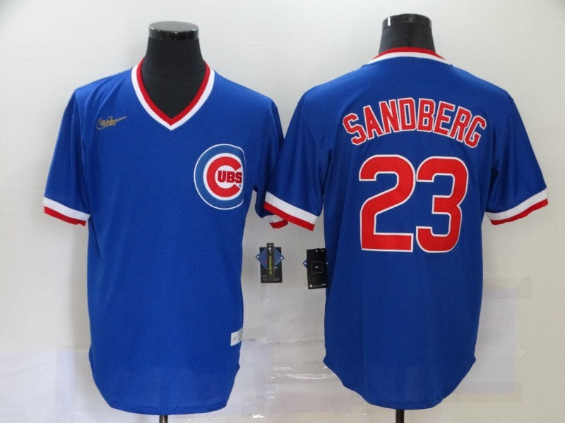 Men's Chicago Cubs Ryne Sandberg #23 Blue Alternate Game jersey