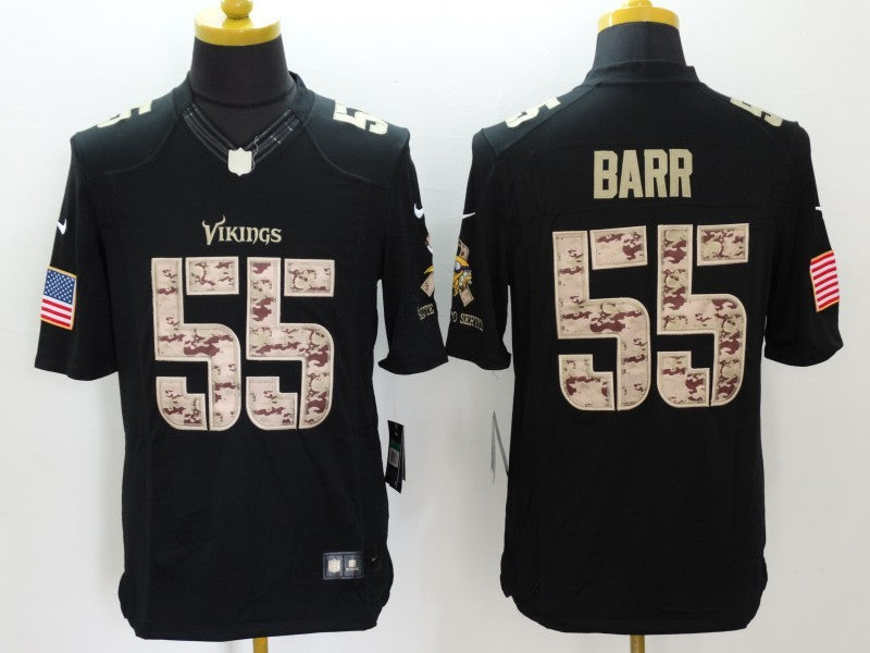 Men's Minnesota Vikings Anthony Barr #55 Black Game Player jersey