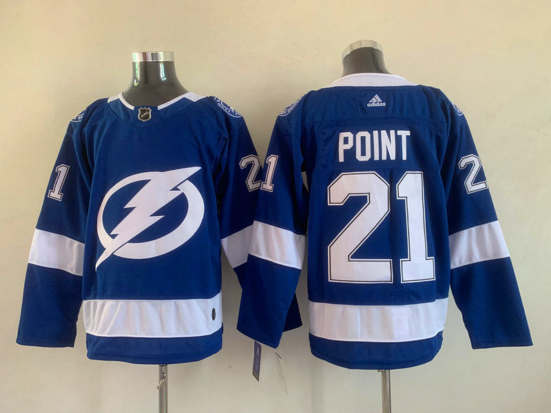 Men's Tampa Bay Lightning Brayden Point #21 Blue Home Breakaway Player jersey