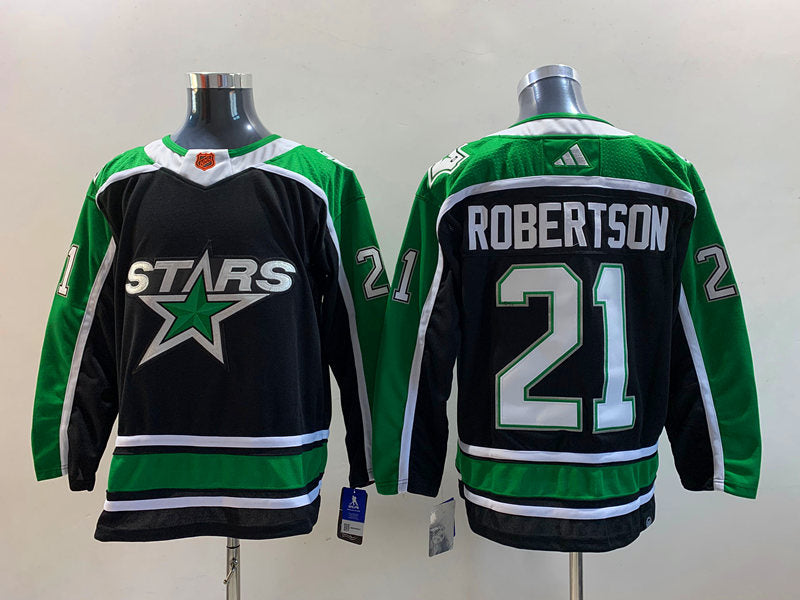 Men's Dallas Stars Jason Robertson #21 Black Breakaway Player jersey