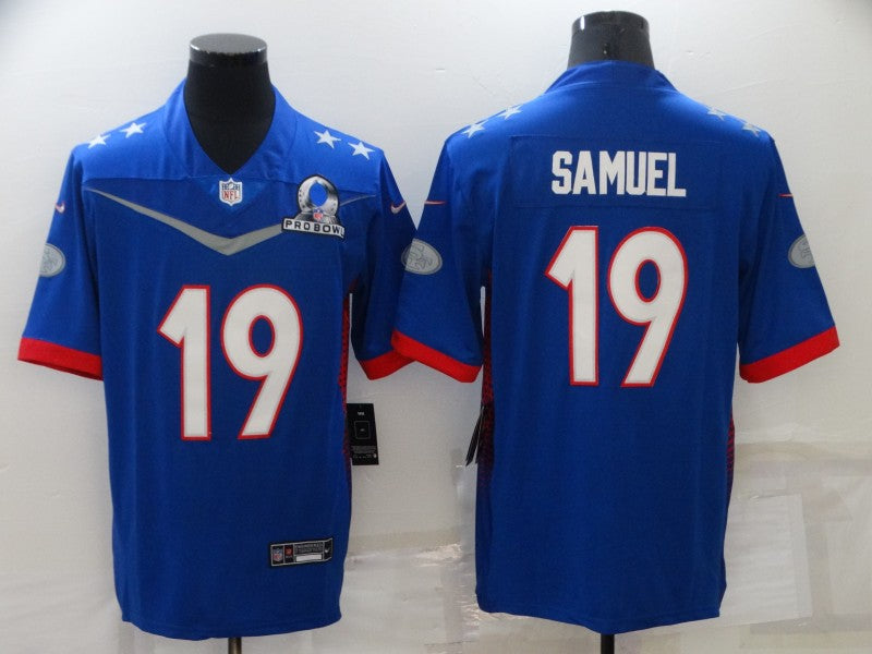 Men's San Francisco 49ers Deebo Samuel #19 Blue ALL STAR Game jersey