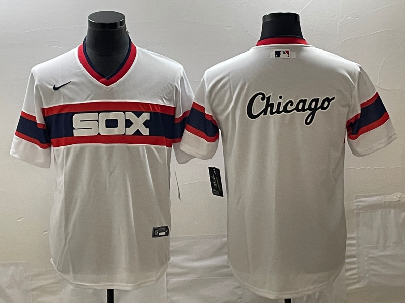 Men's Chicago White Sox White Home Cooperstown Collection Game jersey