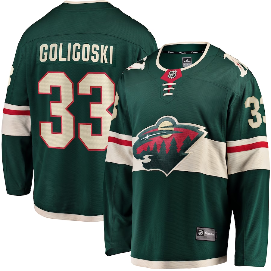 Men's Minnesota Wild Alex Goligoski #33 Green Home Breakaway Player jersey