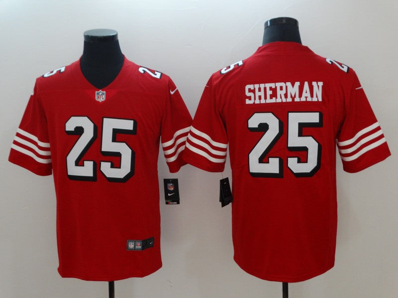 Men's San Francisco 49ers Richard Sherman #25 Red Game Player jersey