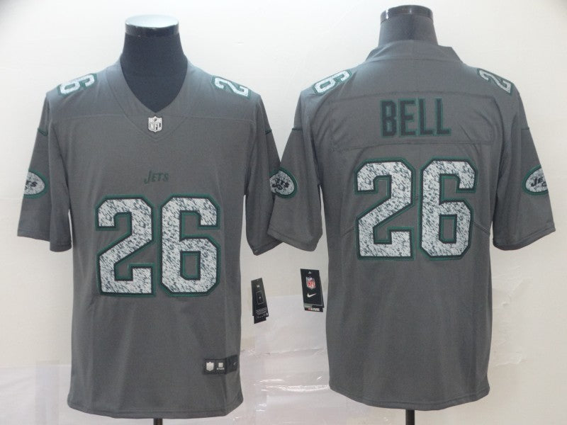 Men's New York Jets Le'Veon Bell #26 Gray Game Player jersey