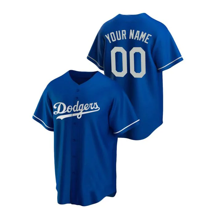 Men's Los Angeles Dodgers Royal Alternate Replica Custom jersey