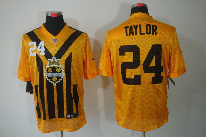 Men's Pittsburgh Steelers Ike Taylor #24 Gold Game jersey