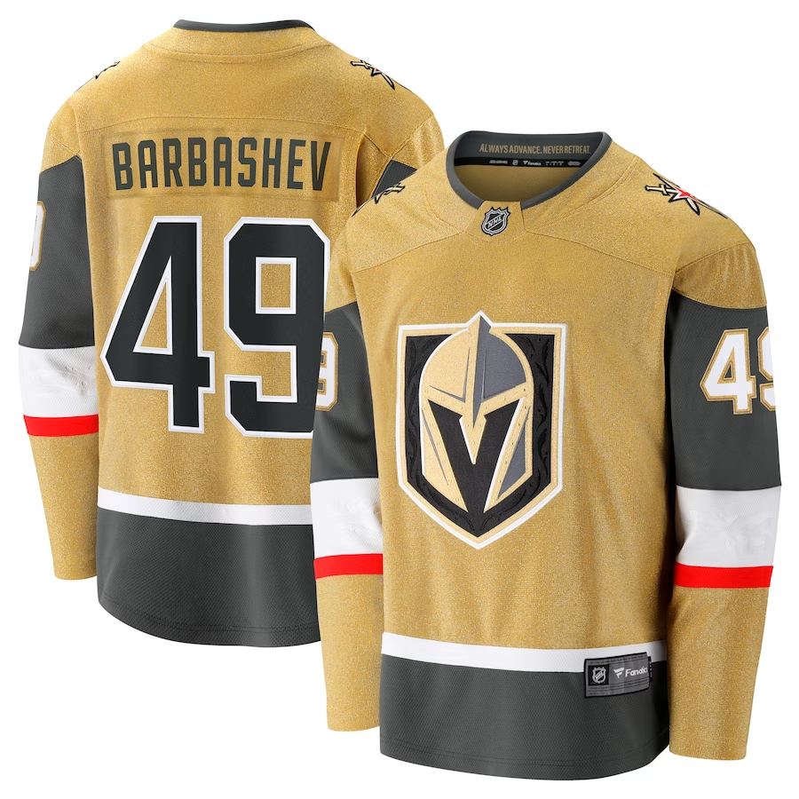 Men's Vegas Golden Knights Ivan Barbashev #49 Gold Home Breakaway jersey