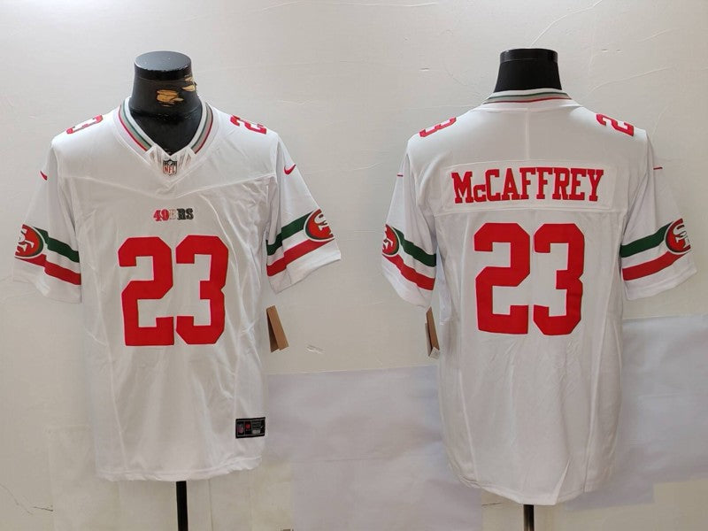 Men's San Francisco 49ers Christian McCaffrey #23 White Alternate Vapor F.U.S.E. Limited jersey