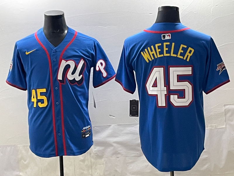 Men's National League Zack Wheeler #45 Blue 2025 All-Star Edition Limited Player Jersey