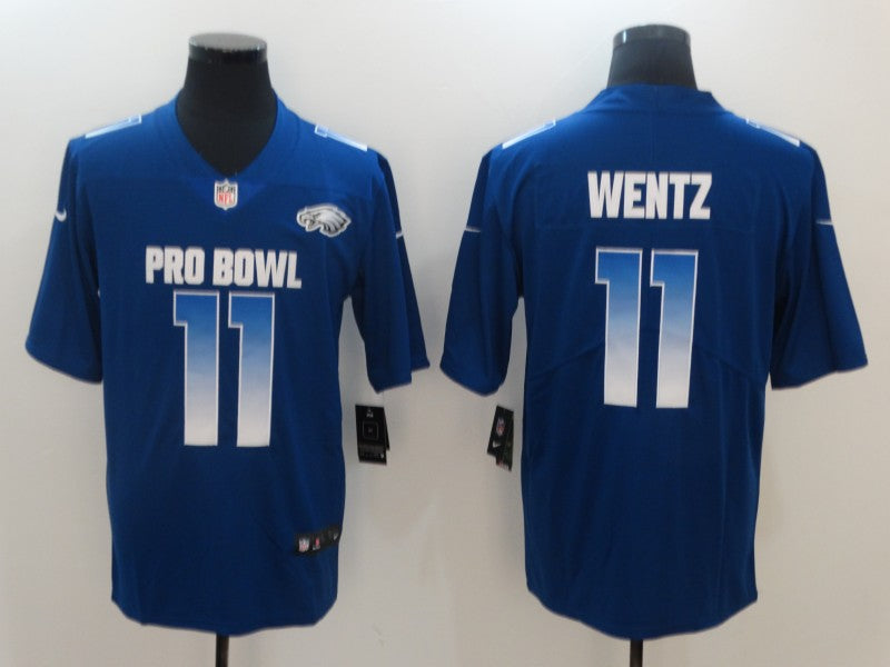 Men's Philadelphia Eagles Carson Wentz #11 Blue Game jersey