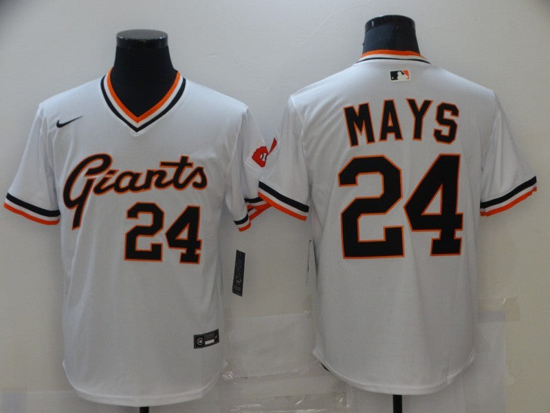 Men's San Francisco Giants Willie Mays #24 White Replica Player jersey