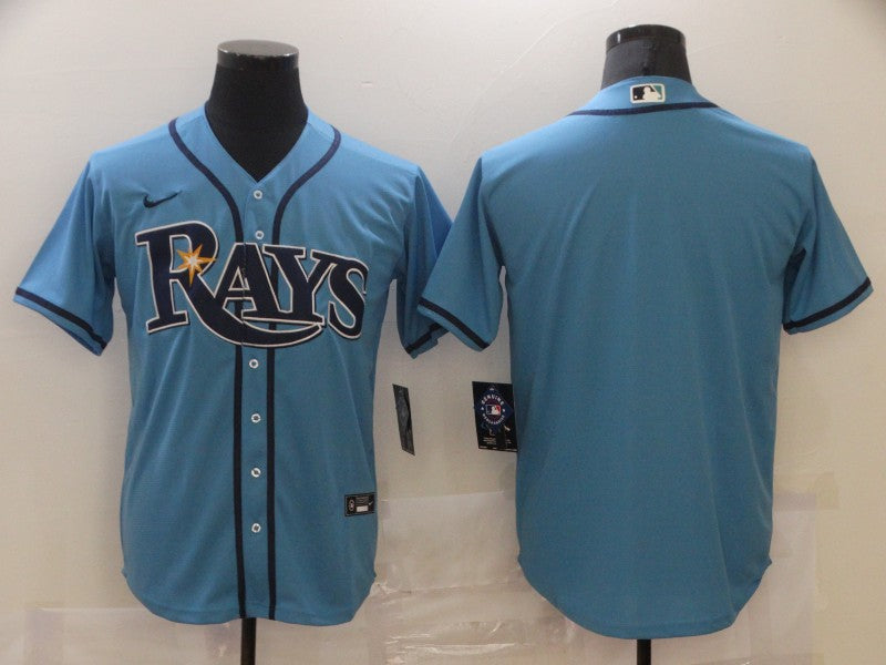 Men's Tampa Bay Rays Blue Replica Blank jersey