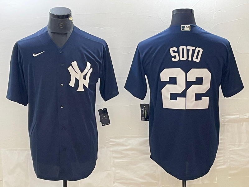 Men's New York Yankees Juan Soto #22 Navy Replica Player jersey
