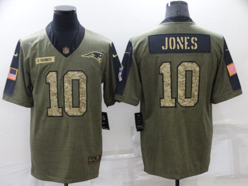 Men's New England Patriots Mac Jones #10 Brown Player Game jersey