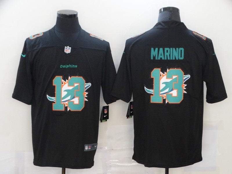 Men's Miami Dolphins #13 Dan Marino Black Alternate Player Game jersey
