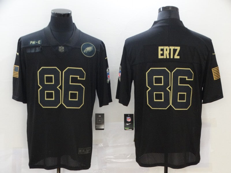 Men's Philadelphia Eagles #86 Zach Ertz Black Team Game jersey