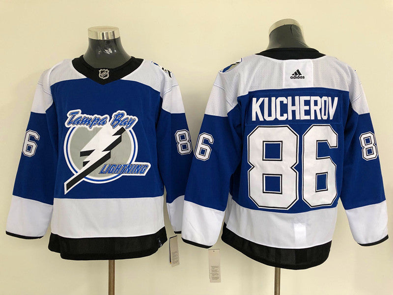 Men's Tampa Bay Lightning Nikita Kucherov #86 Blue Player jersey