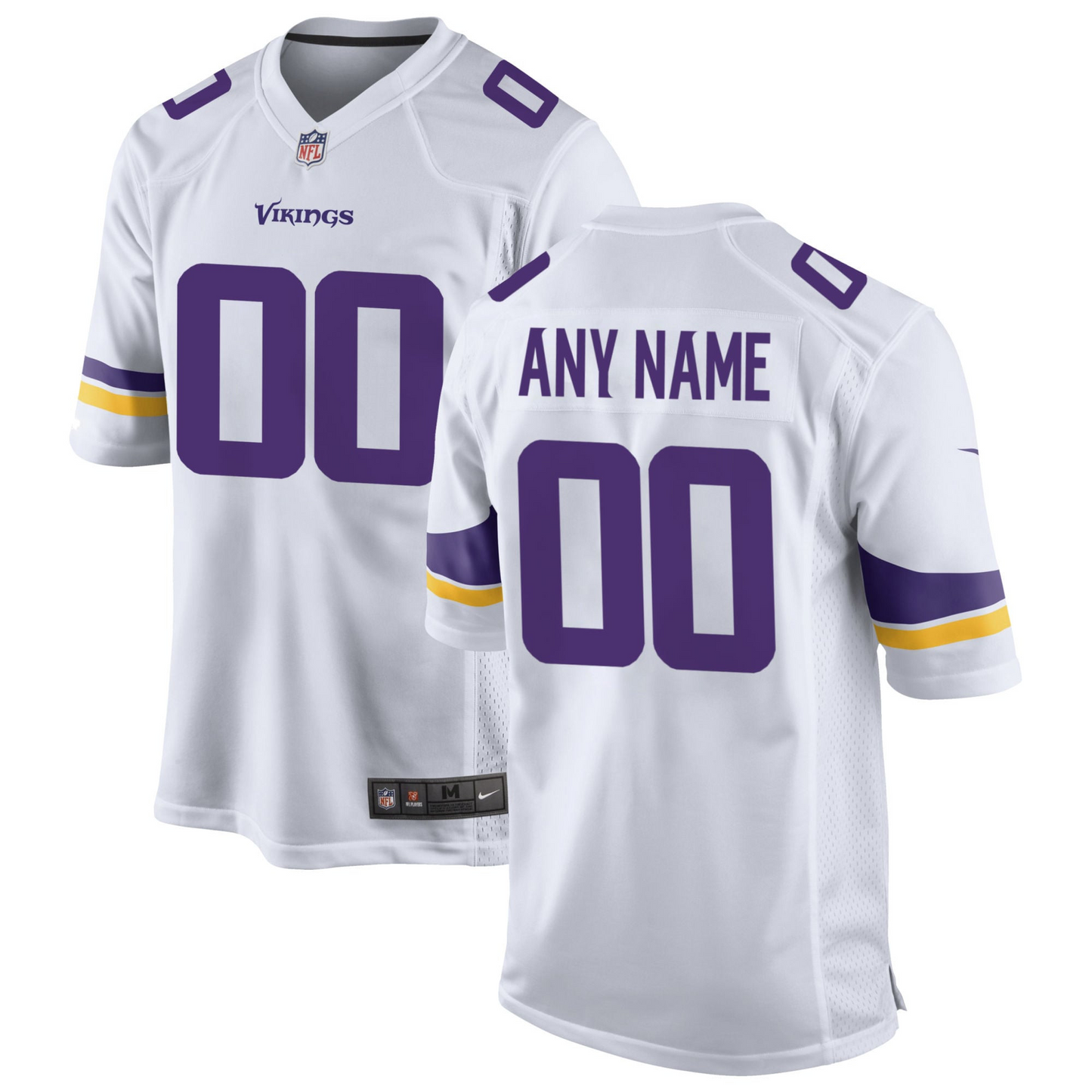Men's Minnesota Vikings custom jersey White
