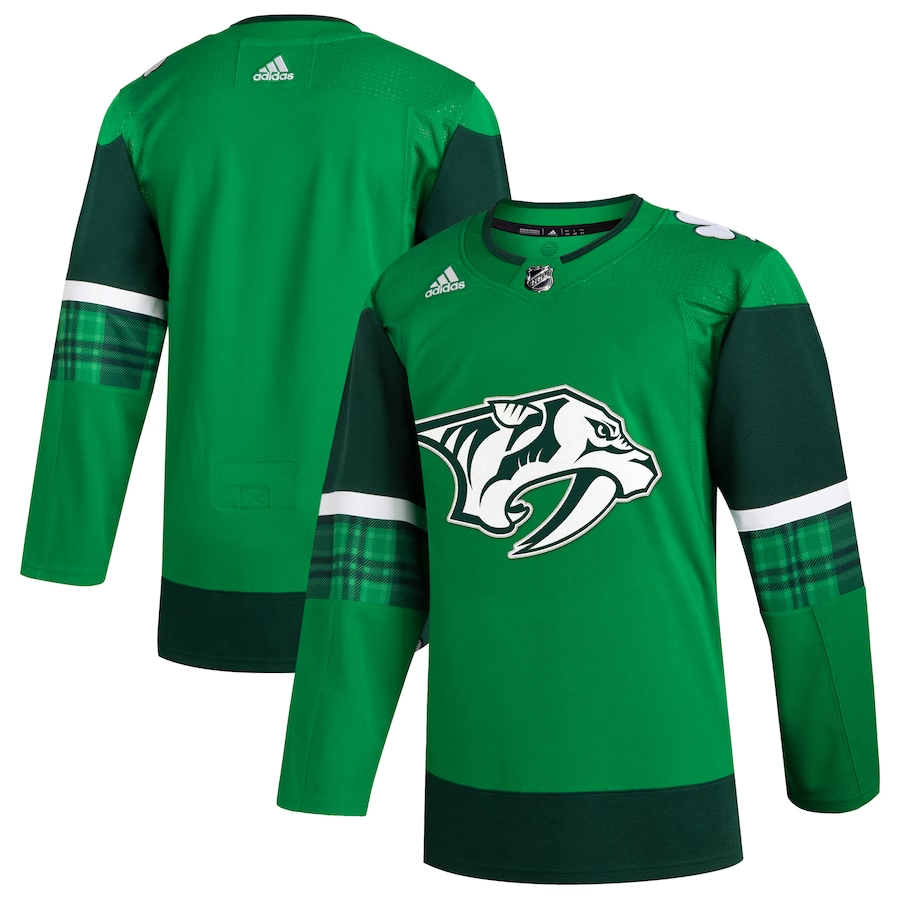 Men's Nashville Predators Kelly Green 2023 St. Patrick's Day Primegreen Authentic Blank jersey