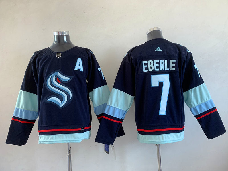 Men's Seattle Kraken Jordan Eberle #7 Navy Home Breakaway Player jersey