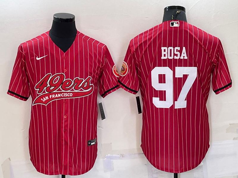 Men's San Francisco 49ers Nick Bosa #97 Red Player jersey Joint Edition