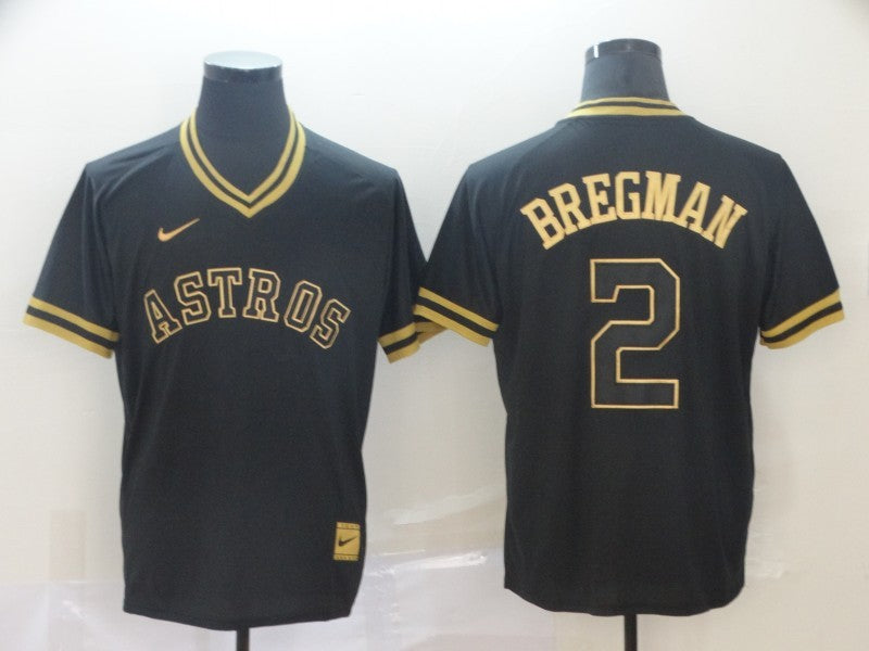Men's Houston Astros Alex Bregman #2 Black Replica Player jersey