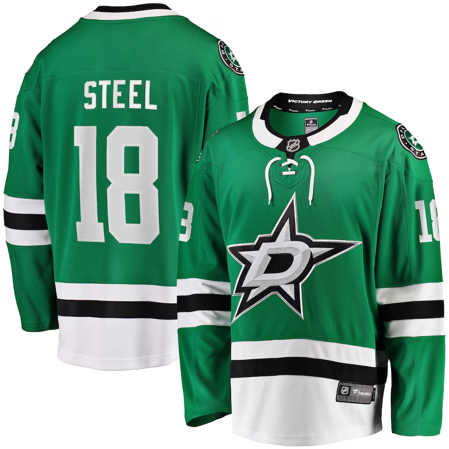 Men's Dallas Stars Sam Steel #18 Kelly Green Home Breakaway jersey